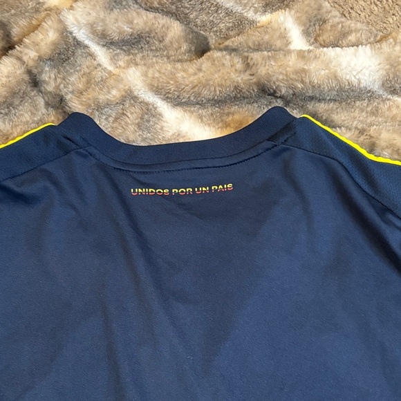 Adidas Navy Soccer Jersey with Yellow and Red Stripes - Picture 3 of 6